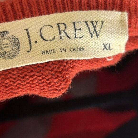 J Crew Men's Cotton Cashmere Argyle V Neck Sweater Size XL - Picture 4 of 6